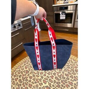 Brighton Velveteen Love Canvas Tote New with Tags & Sealed Beach Bag Blue